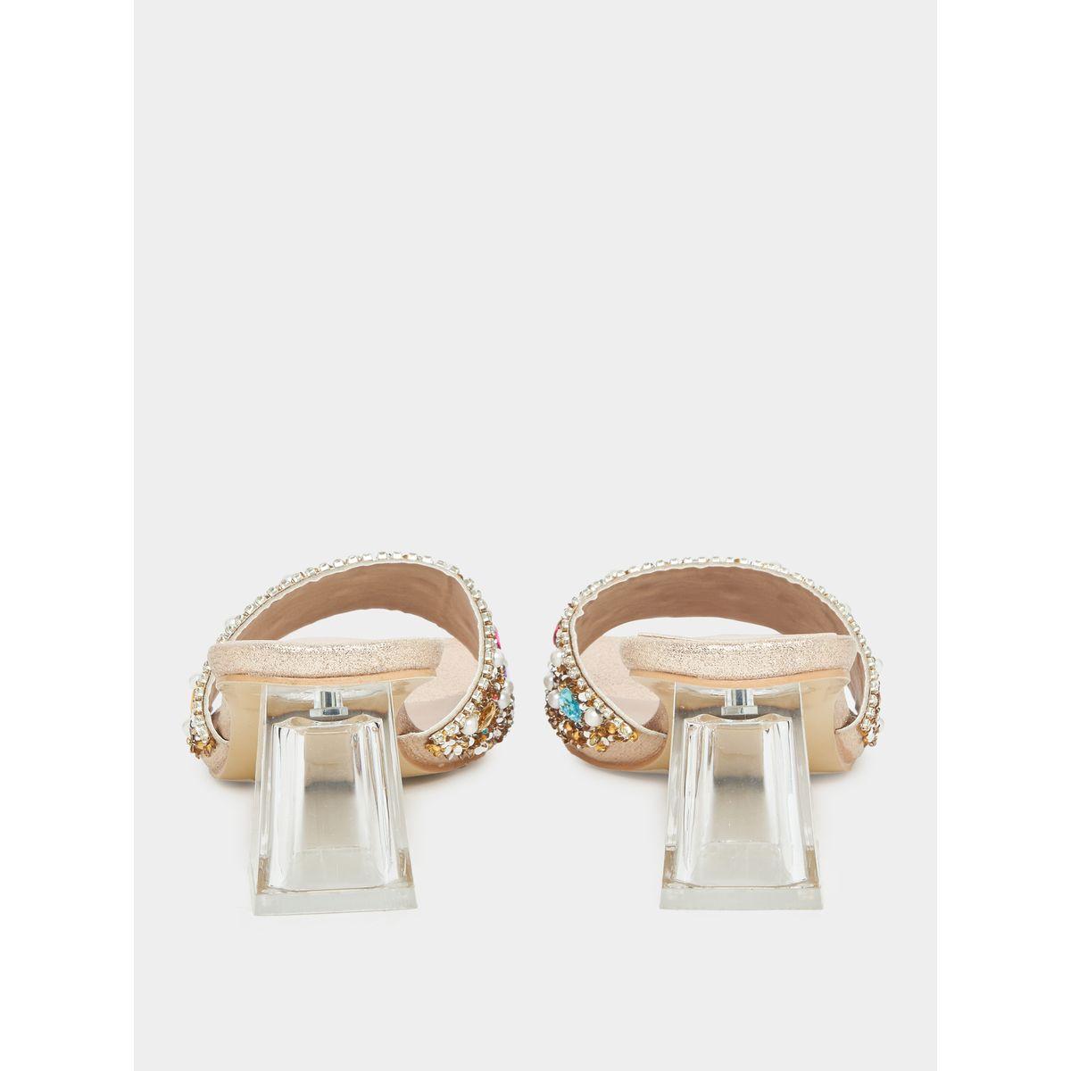 Styli Embellished Detail Block Heels-women-shoes-heels-image-3
