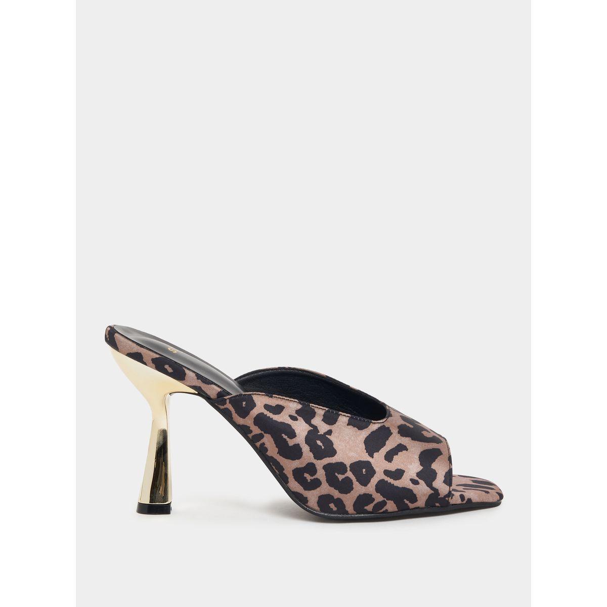 Styli Leopard Print Open Toe Sandals-women-shoes-heels-image-2