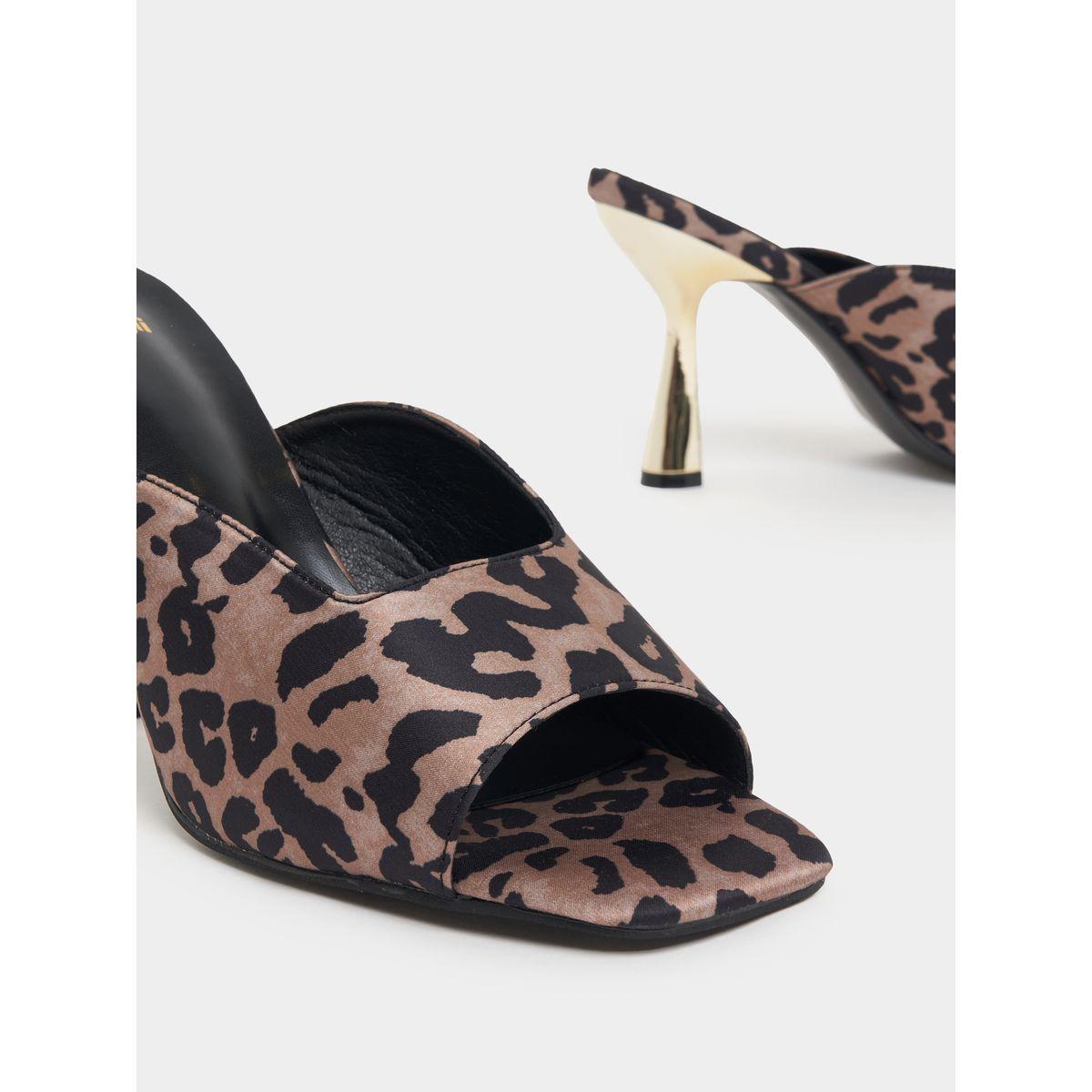 Styli Leopard Print Open Toe Sandals-women-shoes-heels-image-4