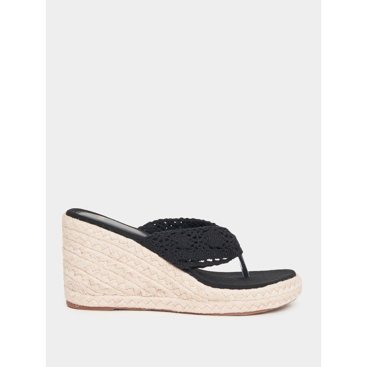 Styli Woven Strap Wedge Sandals-women-shoes-heels-image-2