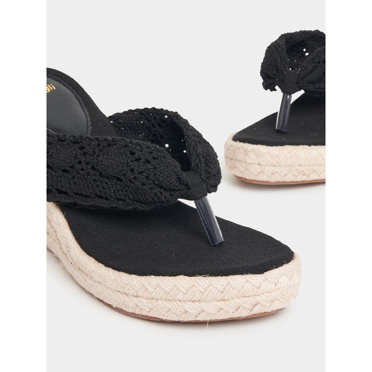 Styli Woven Strap Wedge Sandals-women-shoes-heels-image-4