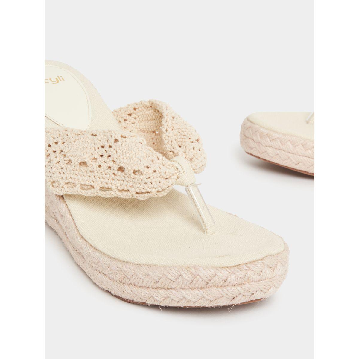 Styli Woven Strap Wedge Sandals-women-shoes-heels-image-4