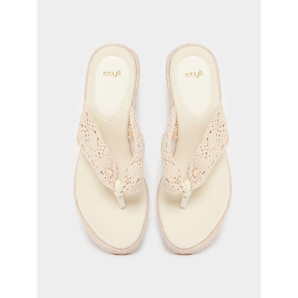 Styli Woven Strap Wedge Sandals-women-shoes-heels-image-6