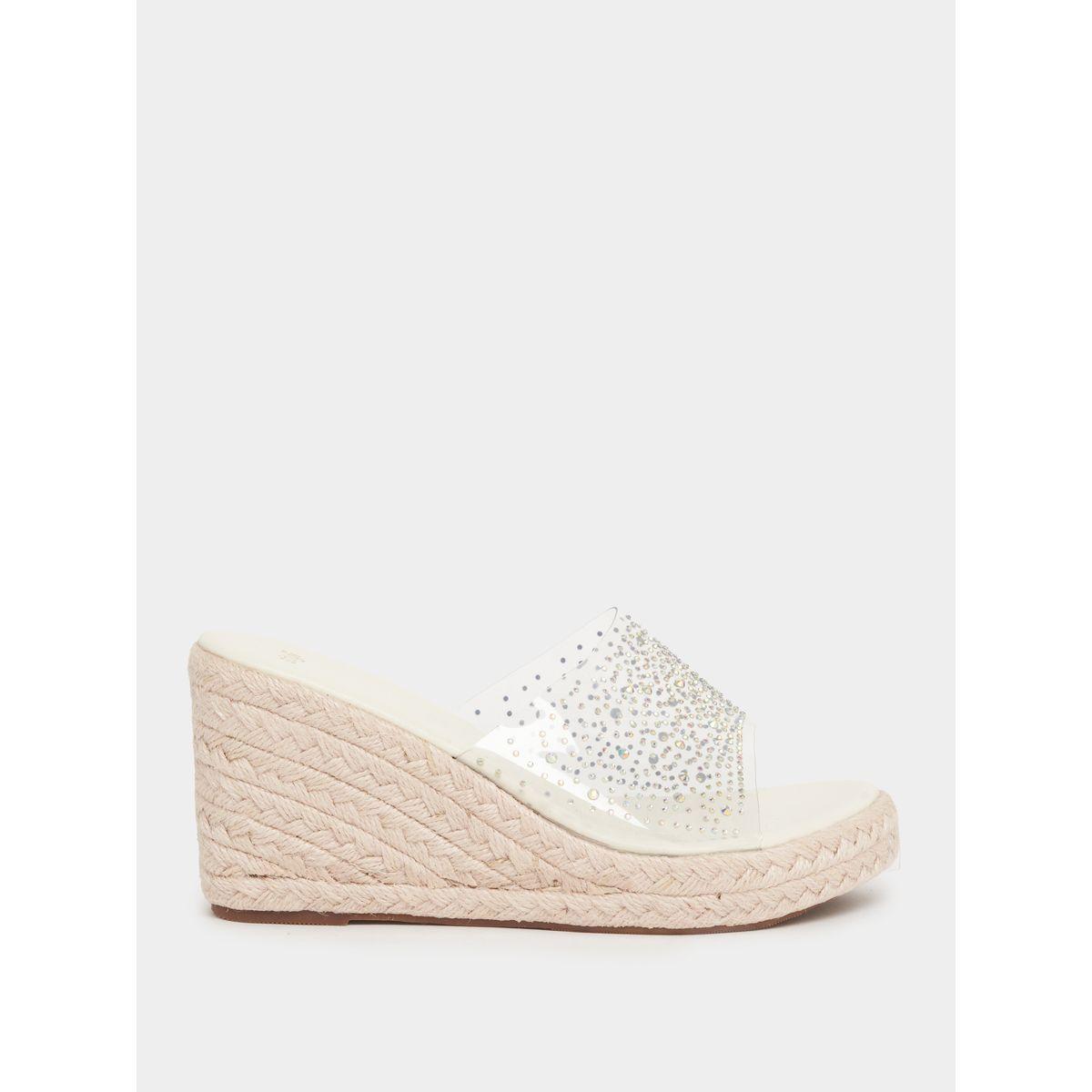 Styli Embellished Open Toe Wedge Sandals-women-shoes-heels-image-2