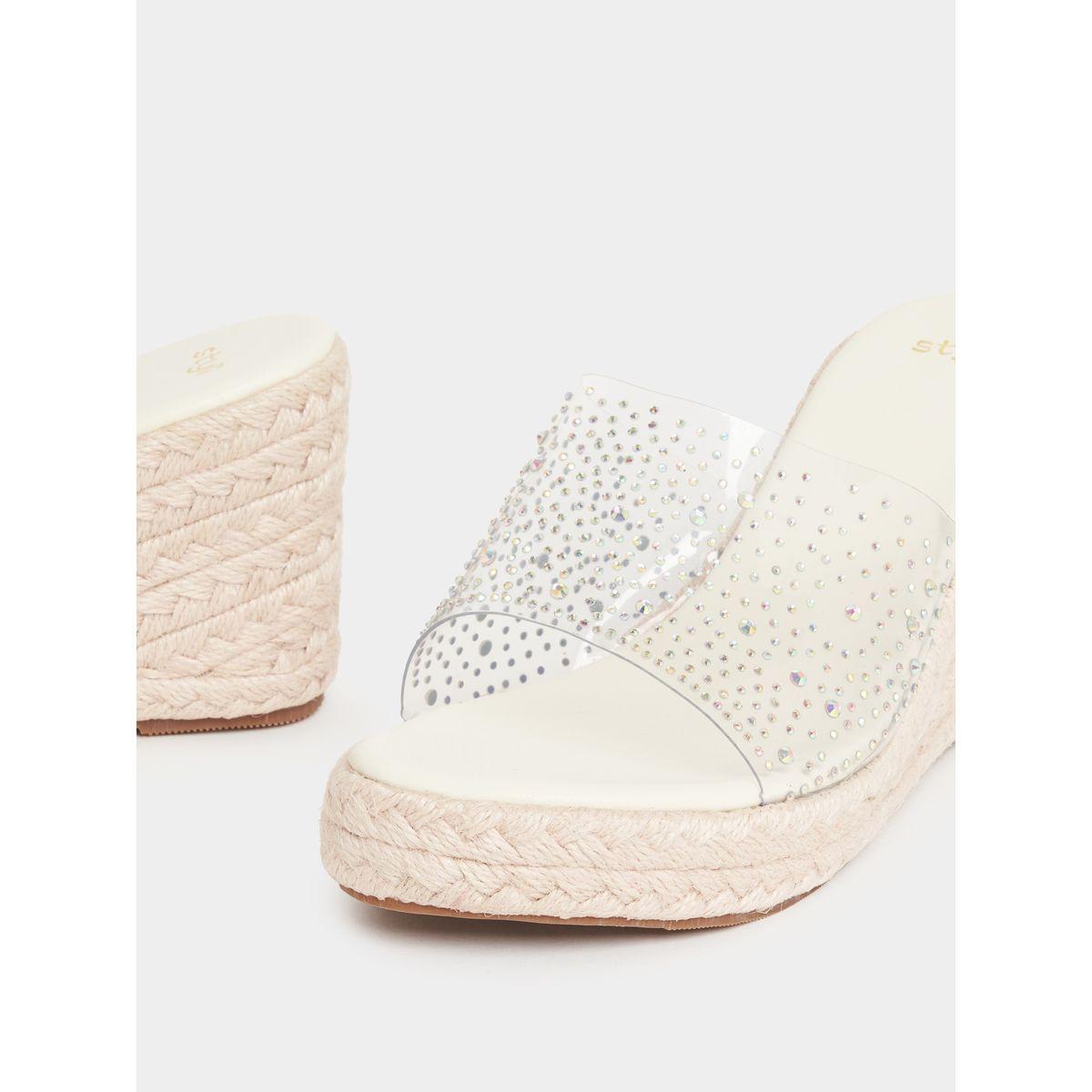 Styli Embellished Open Toe Wedge Sandals-women-shoes-heels-image-4