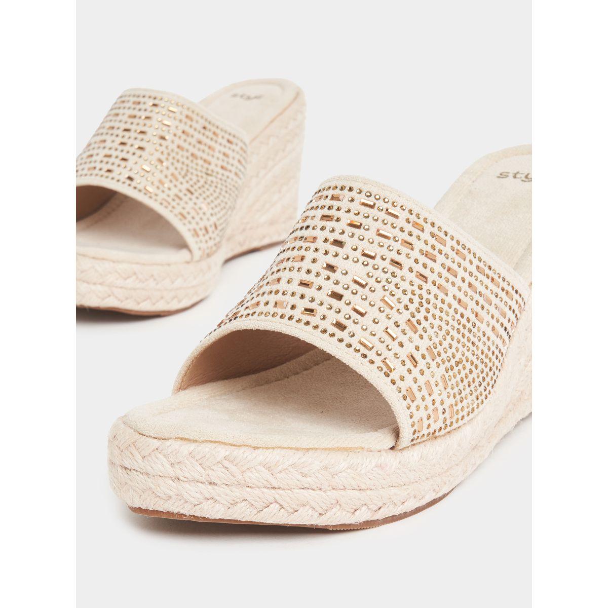 Styli Embellished Strap Espadrille Wedge Sandals-women-shoes-heels-image-4