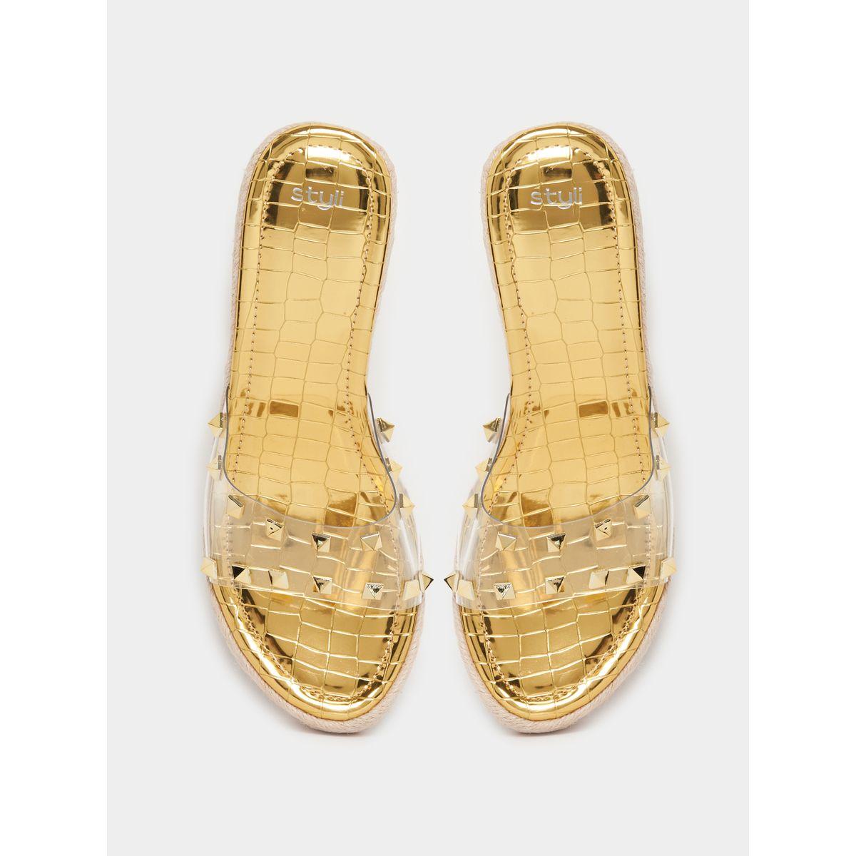 صندل بكعب ويدج وسير شفاف مزين بحلية معدن-women-shoes-heels-image-6