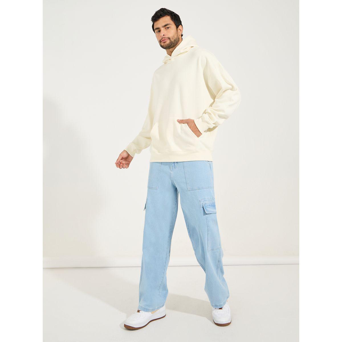 Styli Wide Leg Panelled Cargo Jeans-men-clothing-bottoms-jeans-image-2