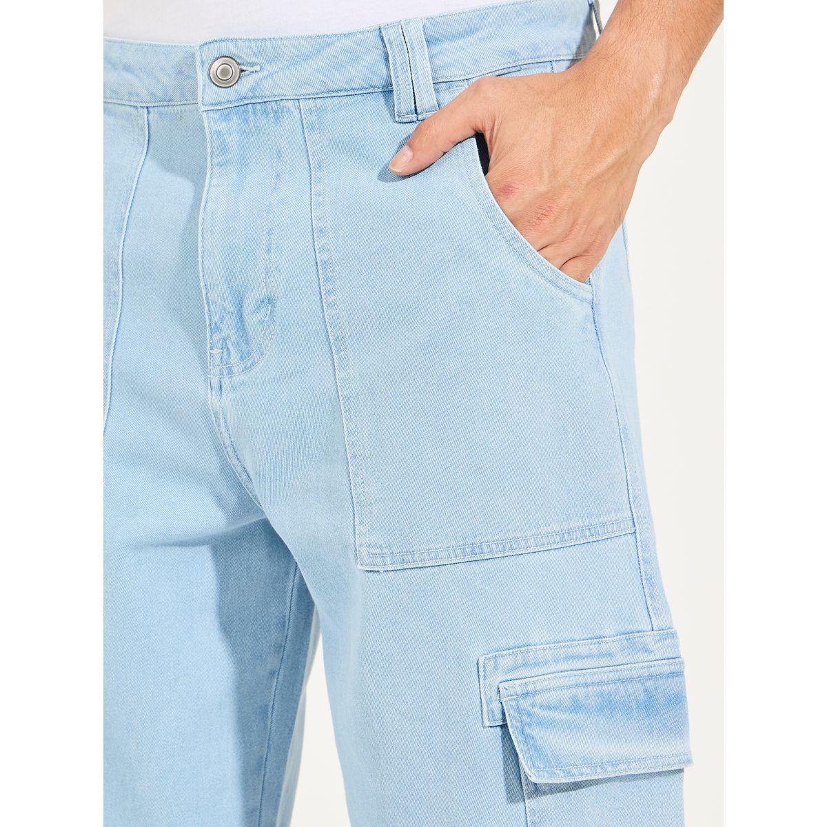Styli Wide Leg Panelled Cargo Jeans-men-clothing-bottoms-jeans-image-3