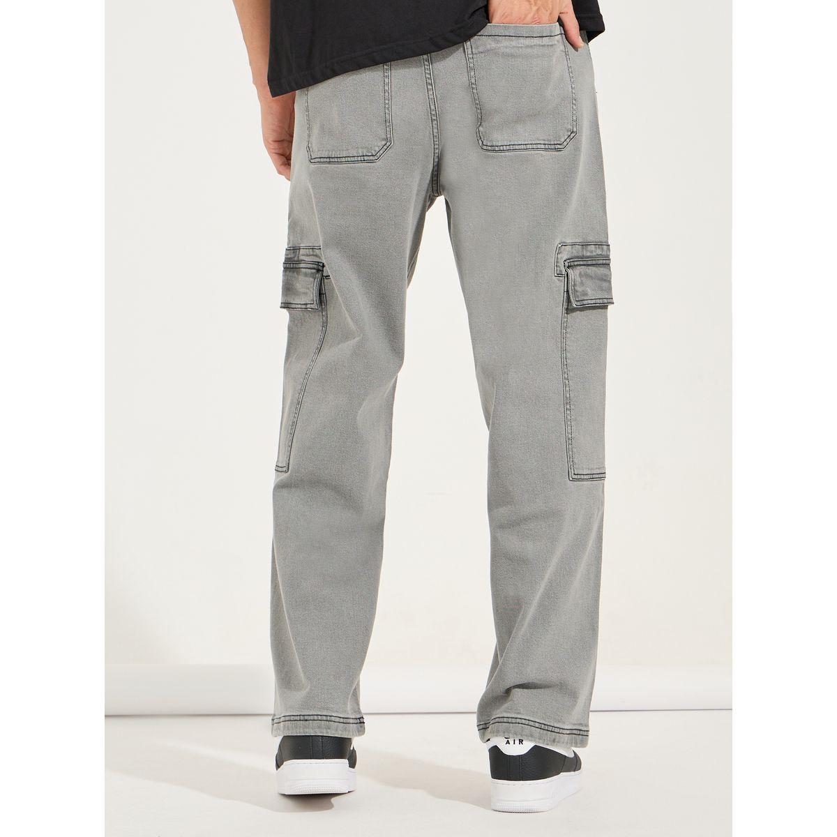 Styli Wide Leg Panelled Cargo Jeans-men-clothing-bottoms-jeans-image-4