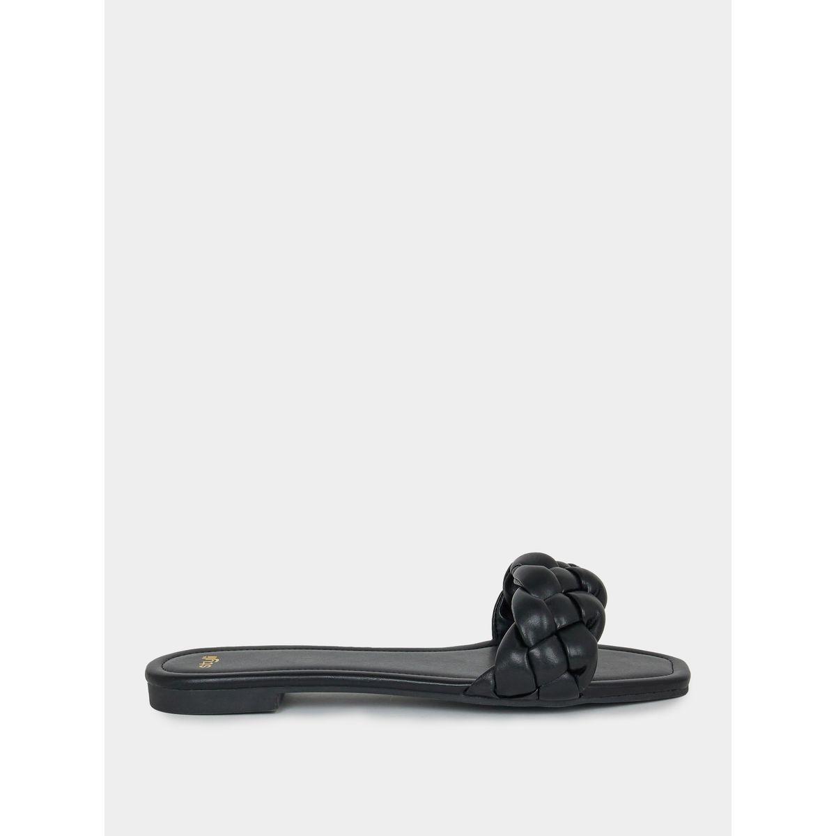 Styli Braided Design Flat Sandals-women-shoes-sandals-flats-image-1