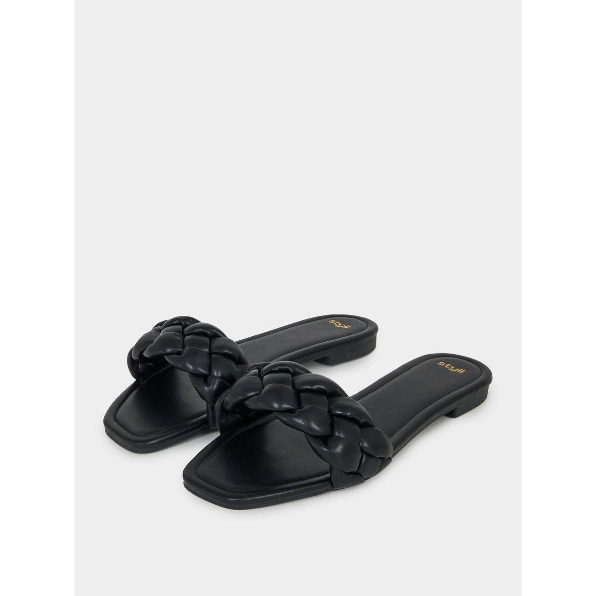 صندل فلات بتفاصيل مضفرة-women-shoes-sandals-flats-image-2