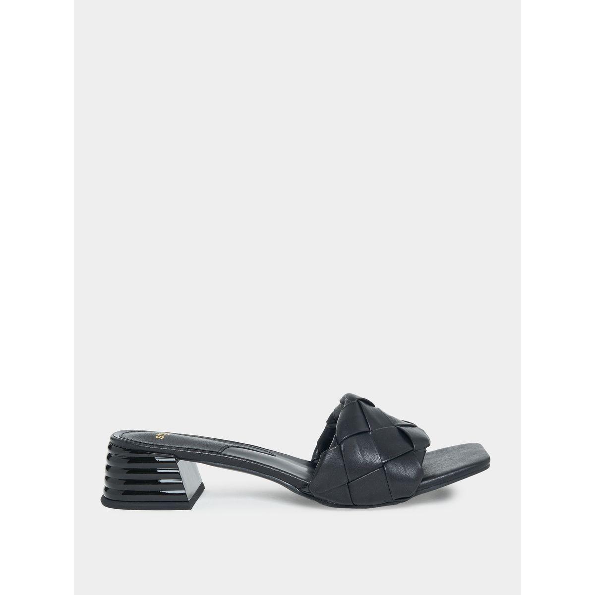 Styli Weave Strap Block Heel Sandals-women-shoes-heels-image-3