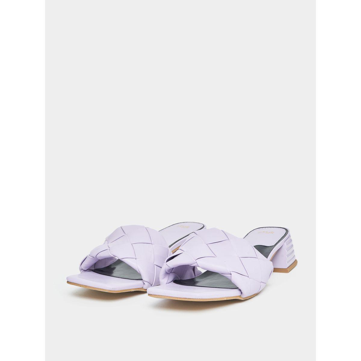 Styli Weave Strap Block Heel Sandals-women-shoes-heels-image-2