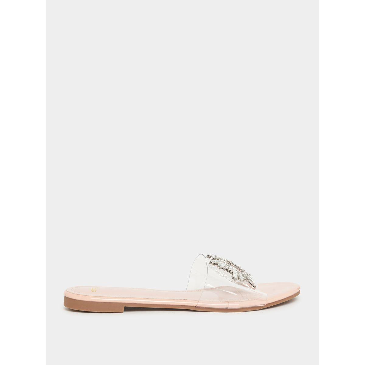 Styli Embellished Open Toe Flat Sandals-women-shoes-sandals-flats-image-1