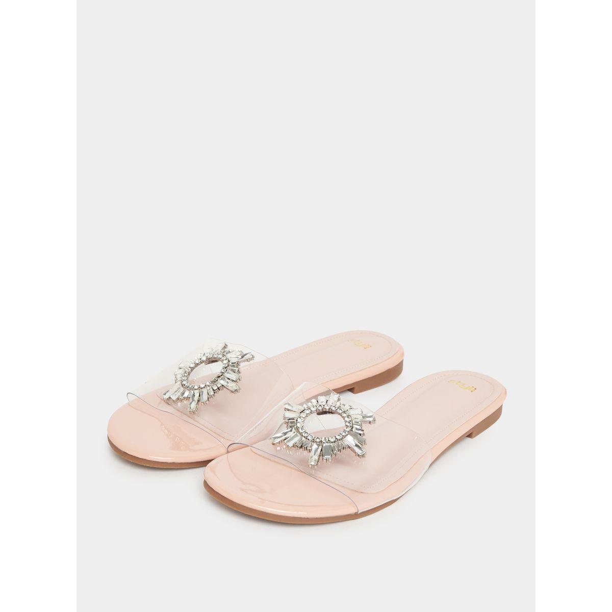 Styli Embellished Open Toe Flat Sandals-women-shoes-sandals-flats-image-2