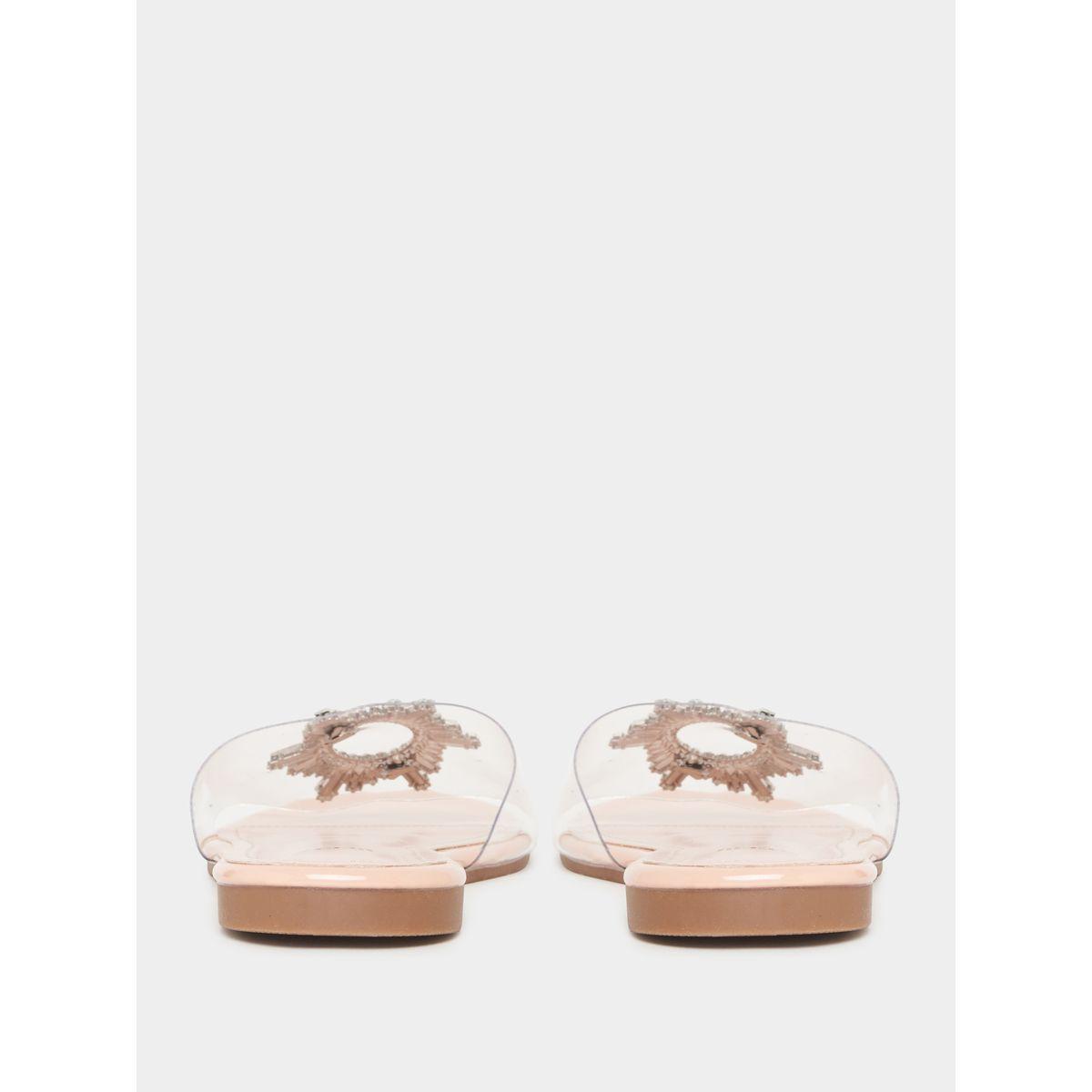 Styli Embellished Open Toe Flat Sandals-women-shoes-sandals-flats-image-4