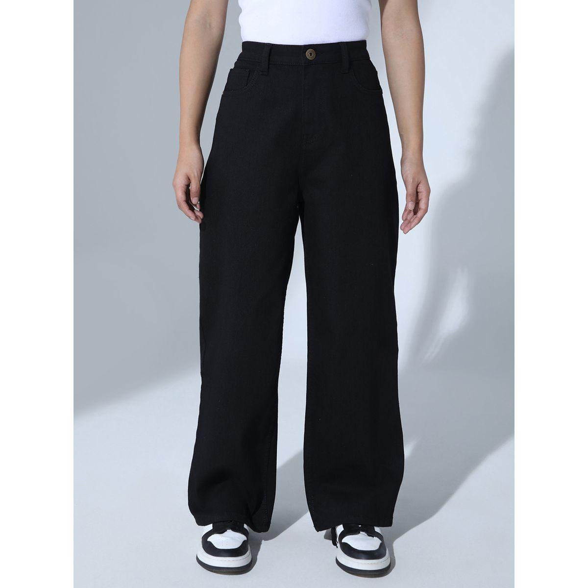 جينز بقصة مريحة ونسيج قابل للتمدد هابر هولم × ستايلي-women-clothing-bottoms-jeans-image-1