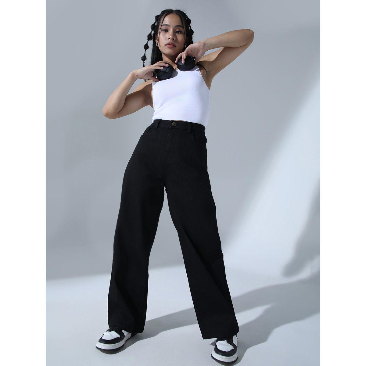 جينز بقصة مريحة ونسيج قابل للتمدد هابر هولم × ستايلي-women-clothing-bottoms-jeans-image-5