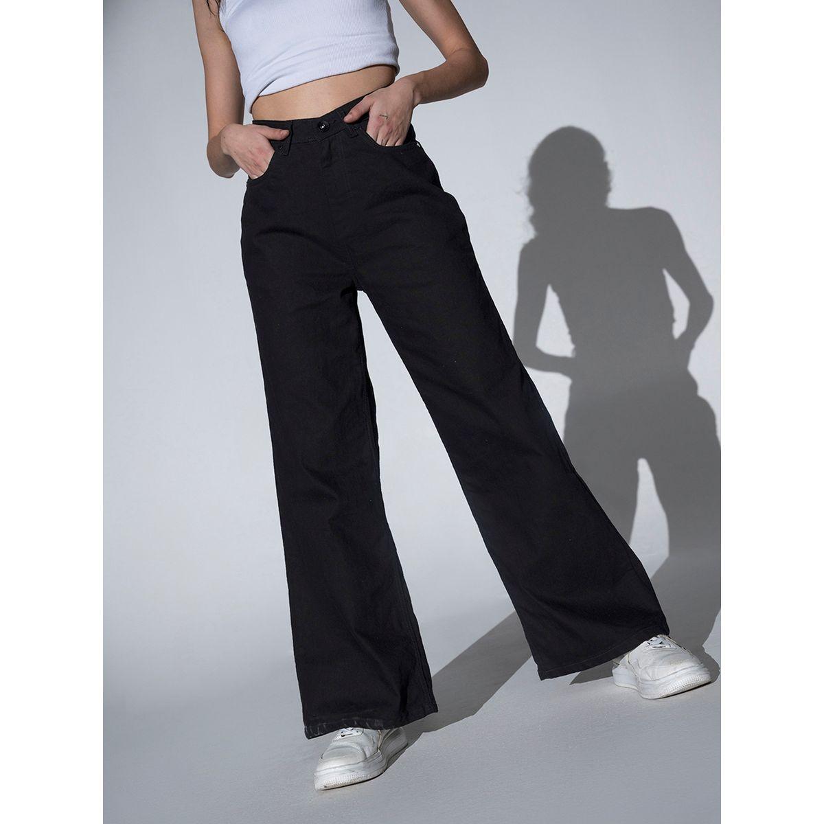 Hubberholme X Styli  High Rise Wide Leg Clean Look Stretchable Jeans-women-clothing-bottoms-jeans-image-1