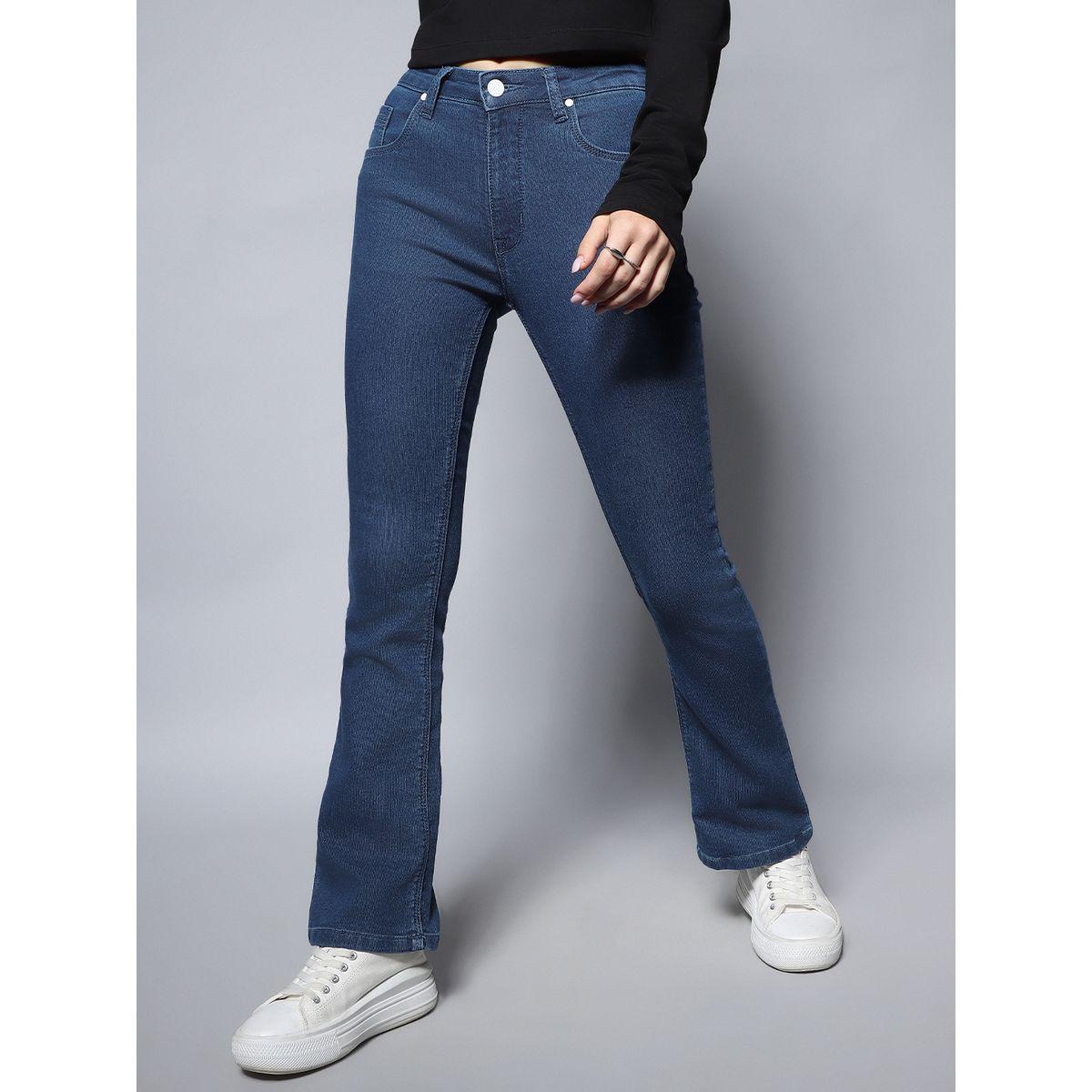 High Star X Styli  High Rise Bootcut Jeans with Pockets-women-clothing-bottoms-jeans-image-1