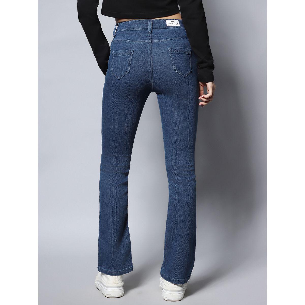High Star X Styli  High Rise Bootcut Jeans with Pockets-women-clothing-bottoms-jeans-image-4