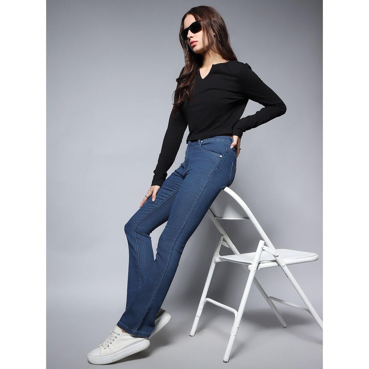 جينز بوت كات بخصر عالي وجيوب هاي ستار × ستايلي-women-clothing-bottoms-jeans-image-6