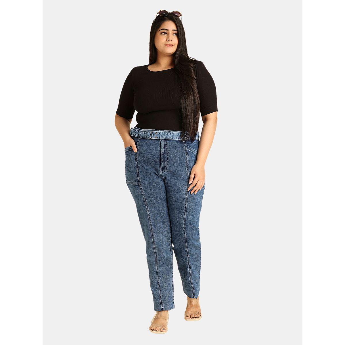 High Star X Styli  Plus High Rise Straight Fit Stretchable Jeans-women-clothing-bottoms-jeans-image-6