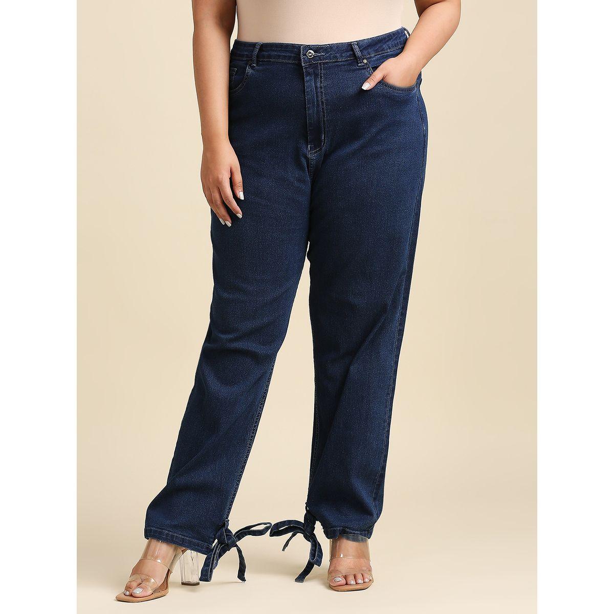 High Star X Styli  Plus High Rise Stretchable Jeans with Tie Detail-women-clothing-bottoms-jeans-image-2