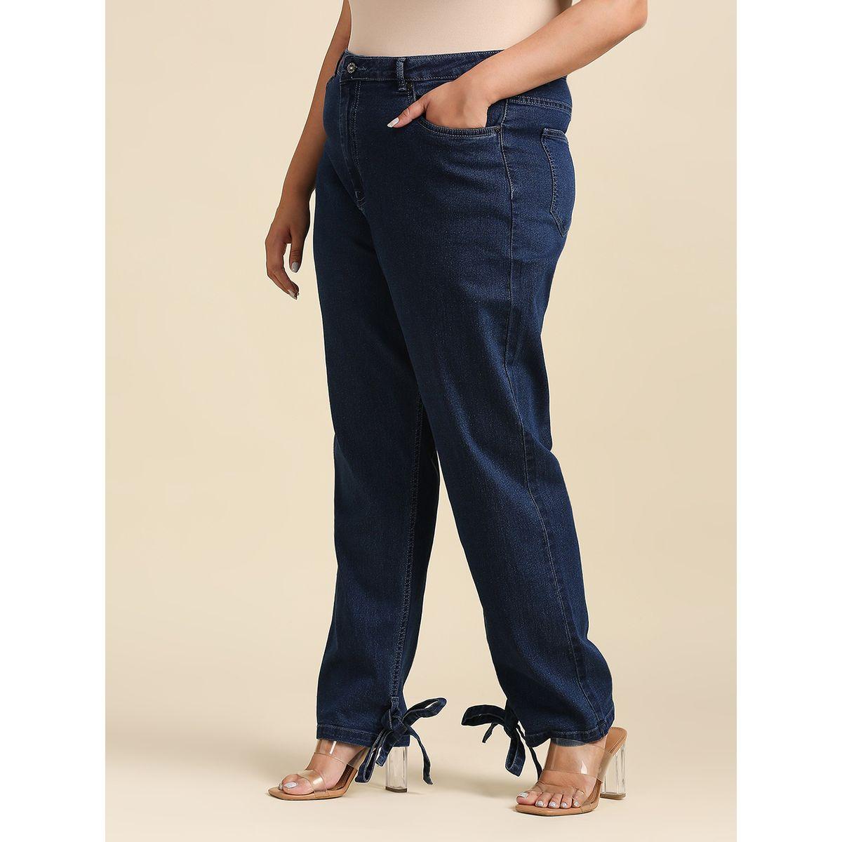 High Star X Styli  Plus High Rise Stretchable Jeans with Tie Detail-women-clothing-bottoms-jeans-image-3
