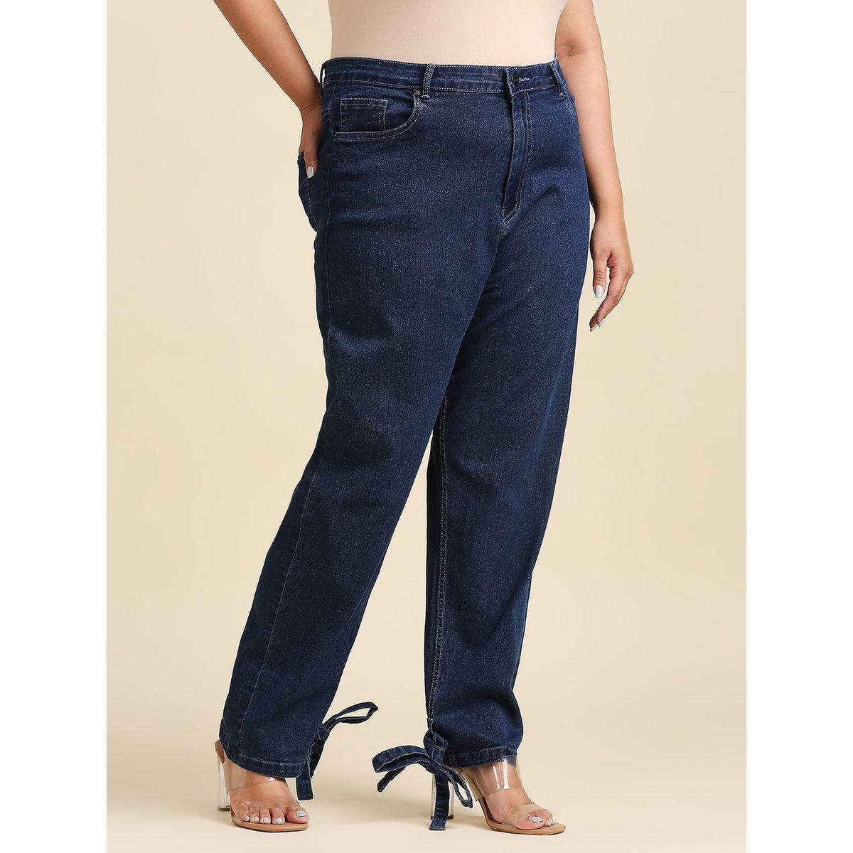 High Star X Styli  Plus High Rise Stretchable Jeans with Tie Detail-women-clothing-bottoms-jeans-image-4