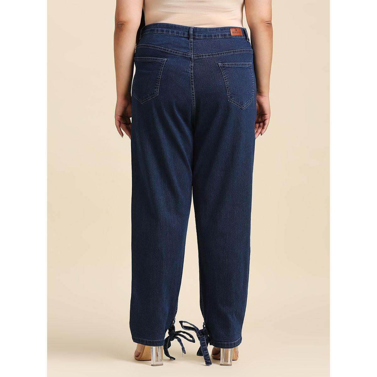 High Star X Styli  Plus High Rise Stretchable Jeans with Tie Detail-women-clothing-bottoms-jeans-image-5