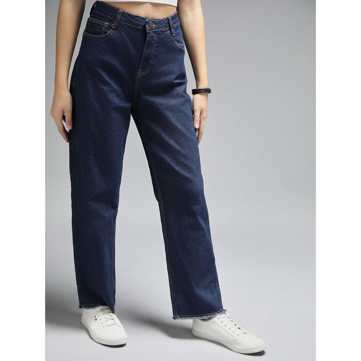 High Star X Styli  High Rise Straight Fit Clean Look Stretchable Jeans-women-clothing-bottoms-jeans-image-3