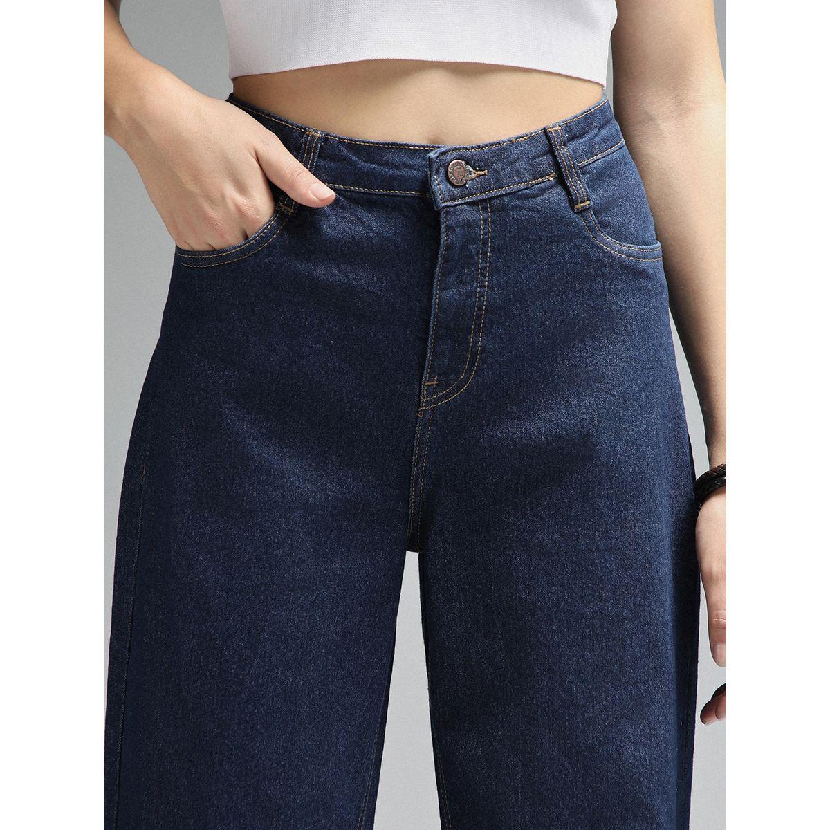 جينز بقصة مستقيمة وخصر عالي هاي ستار × ستايلي-women-clothing-bottoms-jeans-image-5