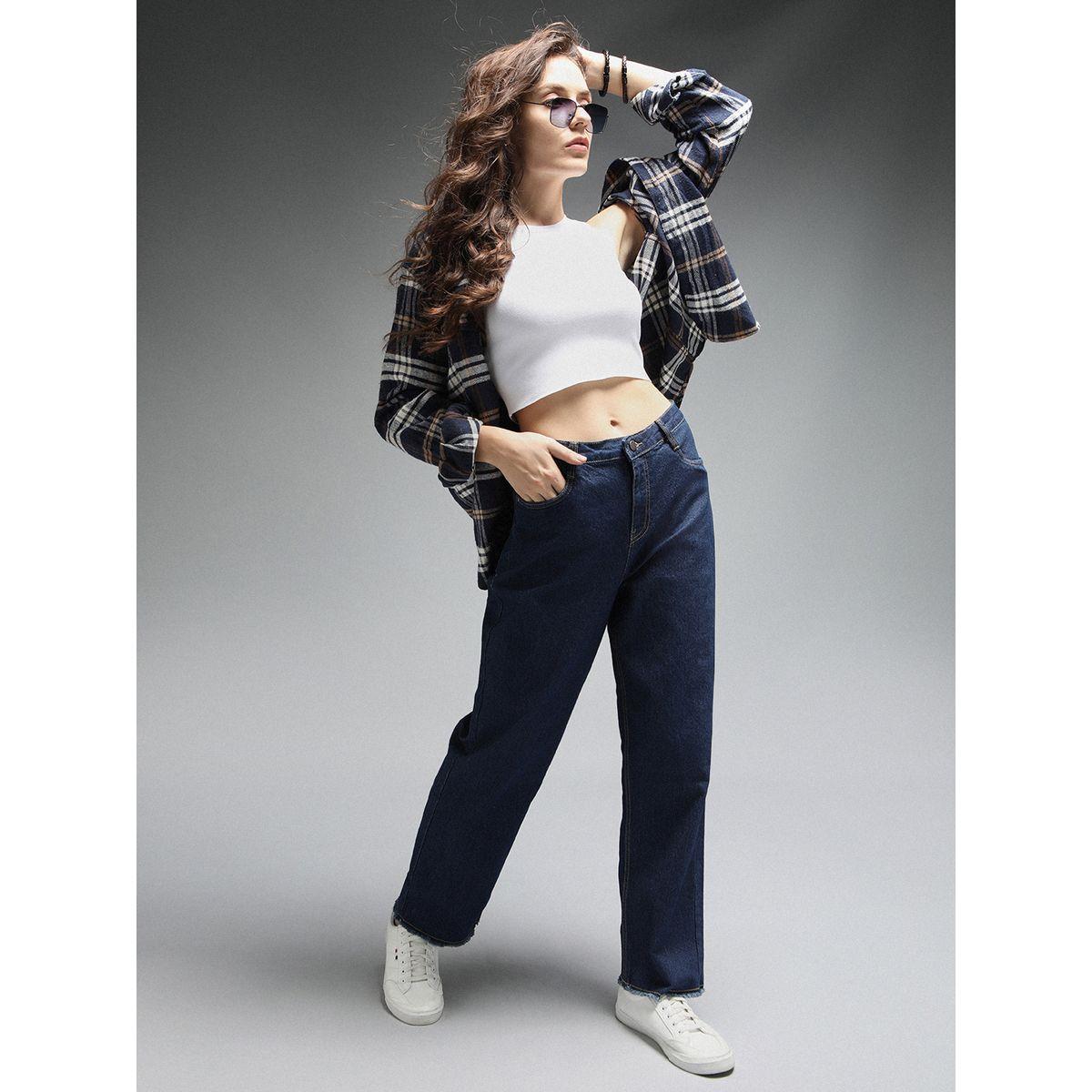 High Star X Styli  High Rise Straight Fit Clean Look Stretchable Jeans-women-clothing-bottoms-jeans-image-6