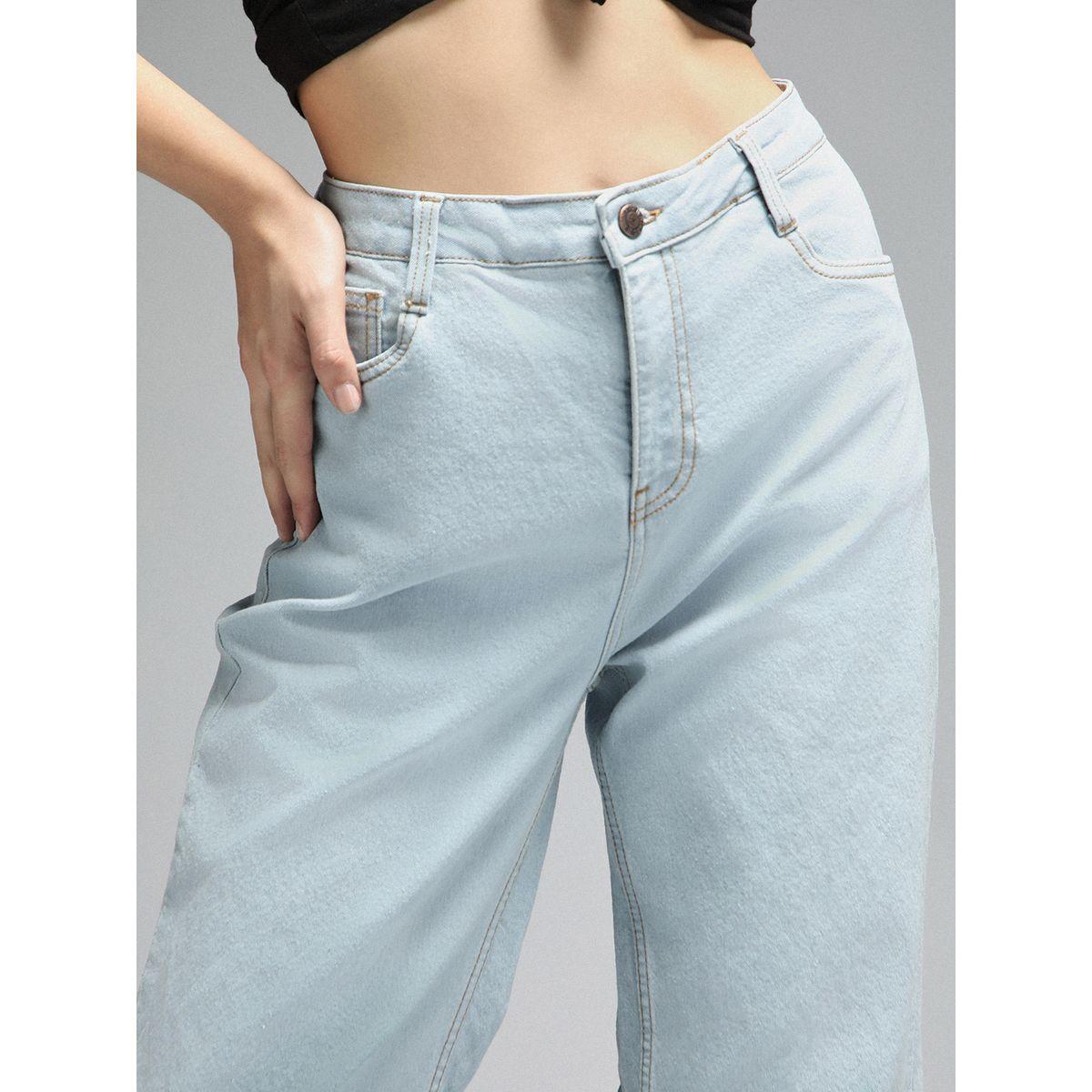 High Star X Styli  High Rise Straight Fit Raw Edge Stretchable Jeans-women-clothing-bottoms-jeans-image-5