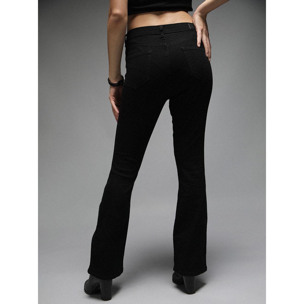 High Star X Styli  High Rise Bootcut Jeans with Button Fly-women-clothing-bottoms-jeans-image-4