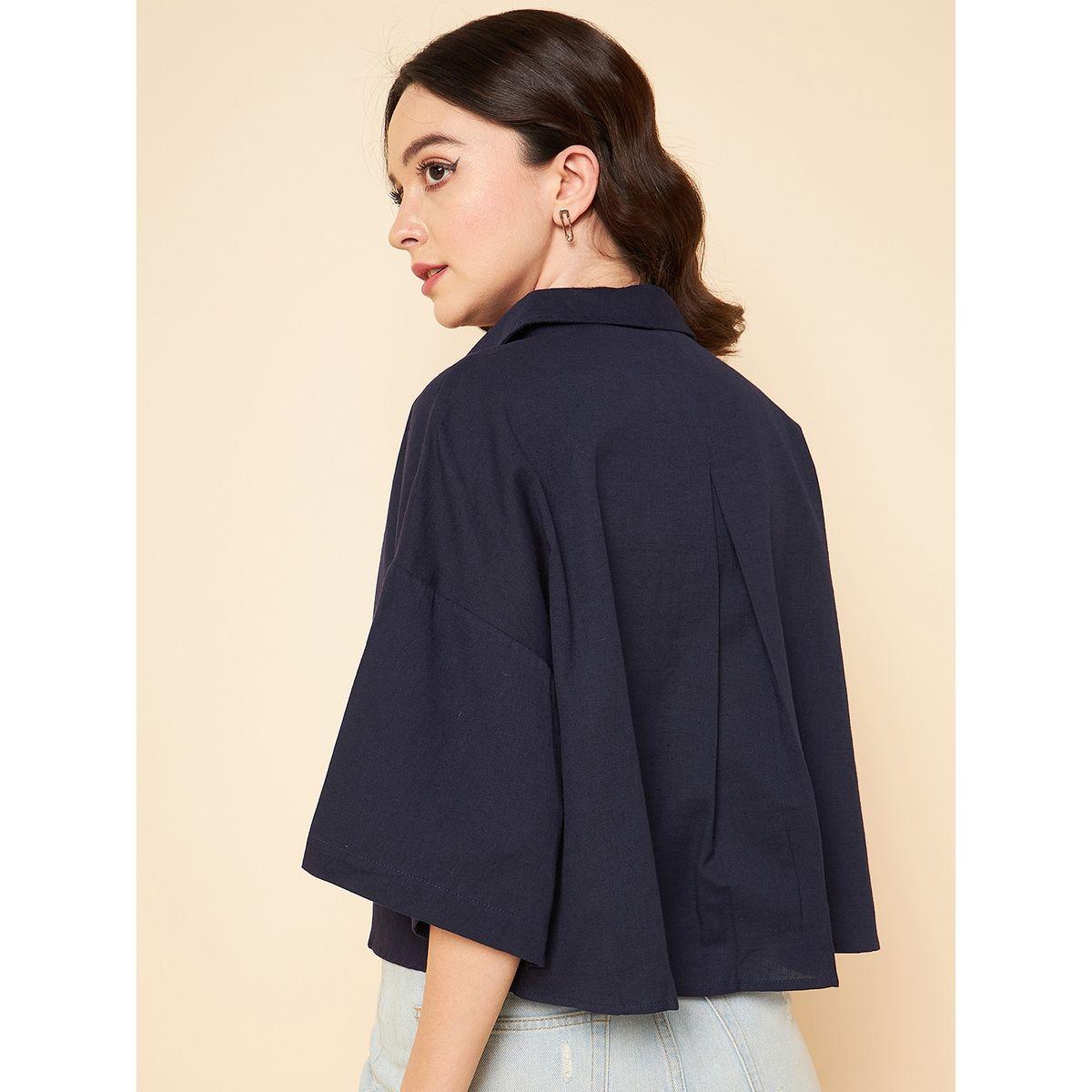 High Star X Styli  Oversized Solid Shirt with Drop Shoulder Sleeves-women-clothing-shirtsandblouses-shirts-image-4