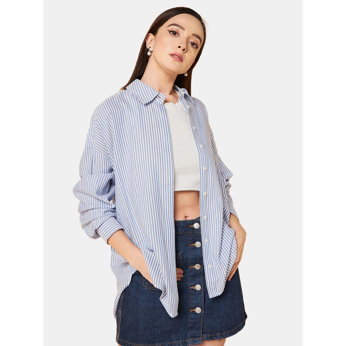 High Star X Styli  Oversized Striped Shirt with Long Sleeves-women-clothing-shirtsandblouses-shirts-image-1