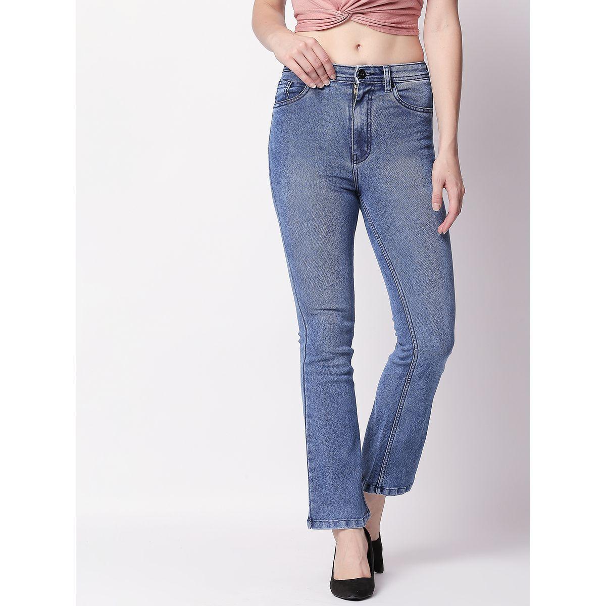 High Star X Styli  Mid Rise Bootcut Clean Look Stretchable Jeans-women-clothing-bottoms-jeans-image-1