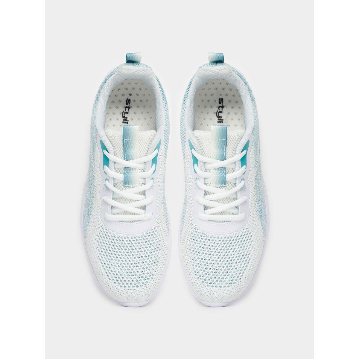 Styli Knitted Mesh Color Block Sports Sneakers-women-shoes-sneakers-image-5