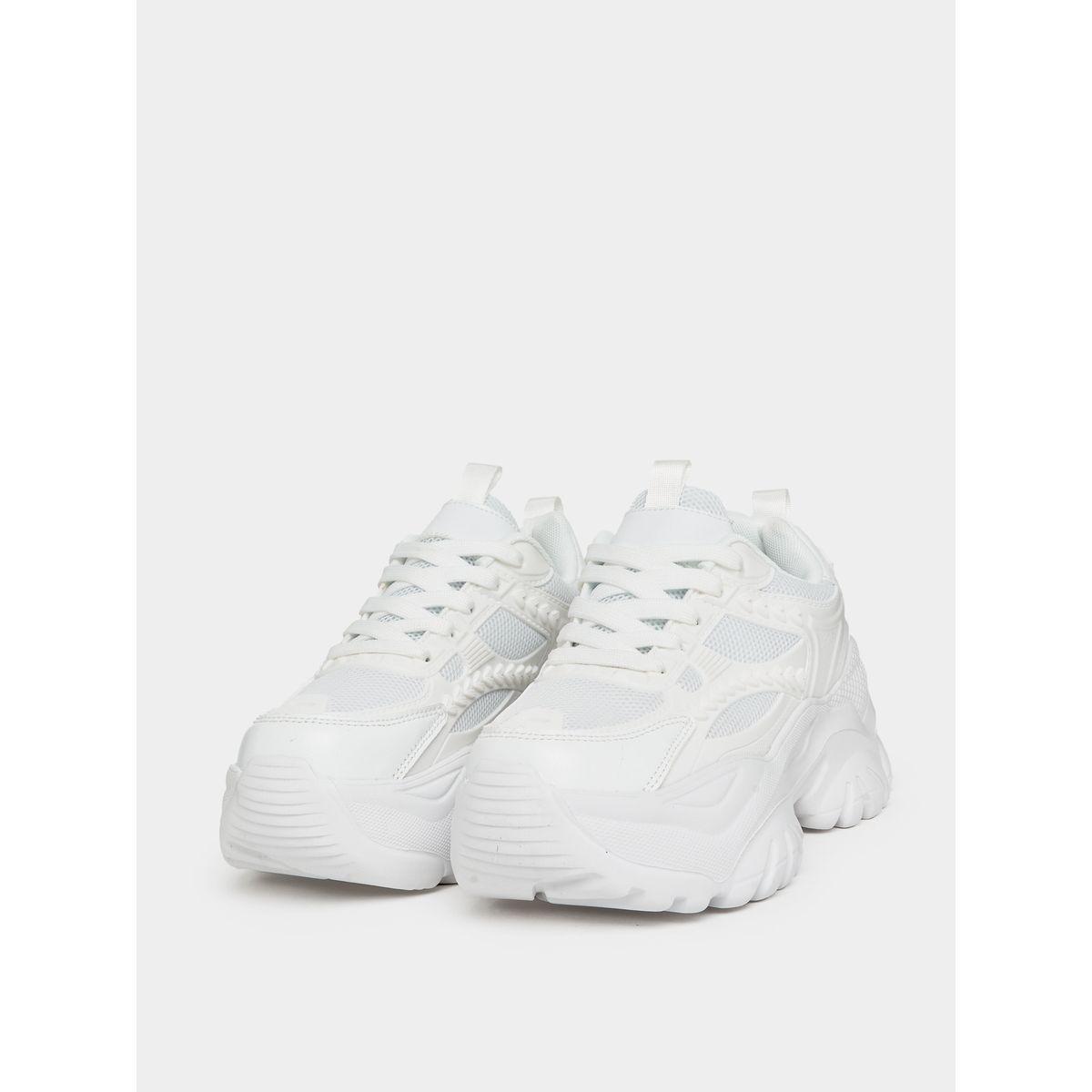 Styli Textured Lace Up Chunky Sole Sneakers-women-shoes-sneakers-image-1