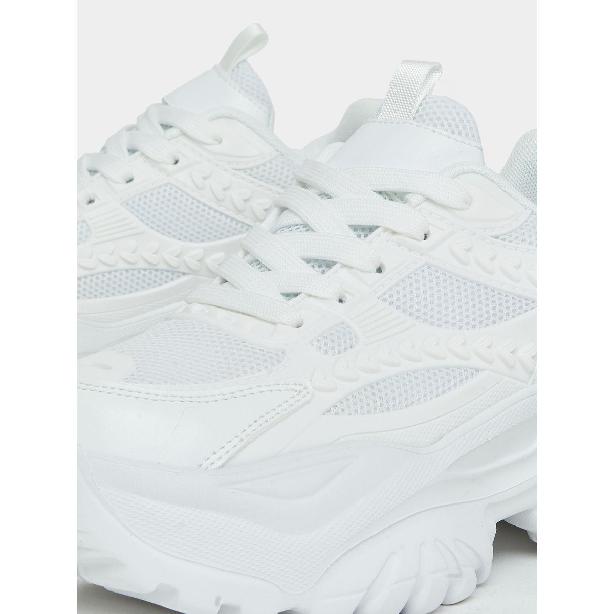 Styli Textured Lace Up Chunky Sole Sneakers-women-shoes-sneakers-image-4