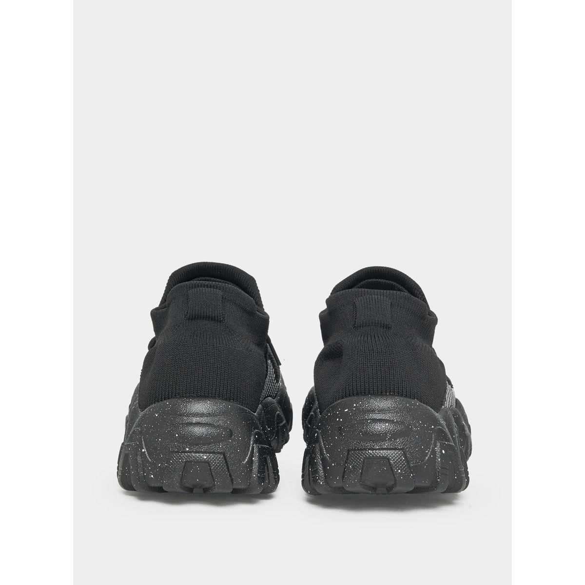 Styli Textured Lace Up Thick Sole Sneakers-women-shoes-sneakers-image-3