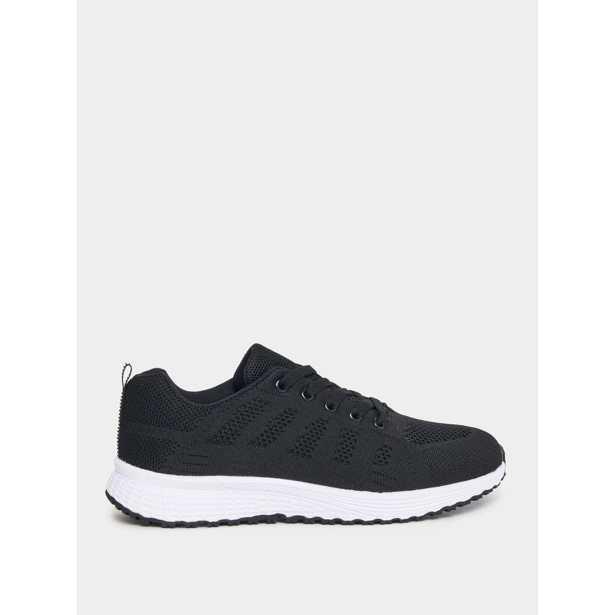 Styli Textured Lace-Up Mesh Sneakers-women-shoes-sneakers-image-1
