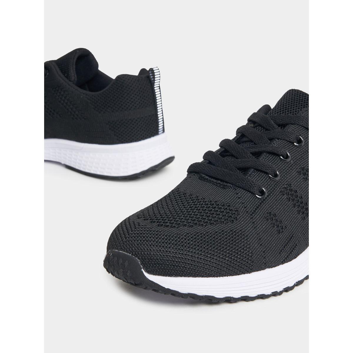 Styli Textured Lace-Up Mesh Sneakers-women-shoes-sneakers-image-3