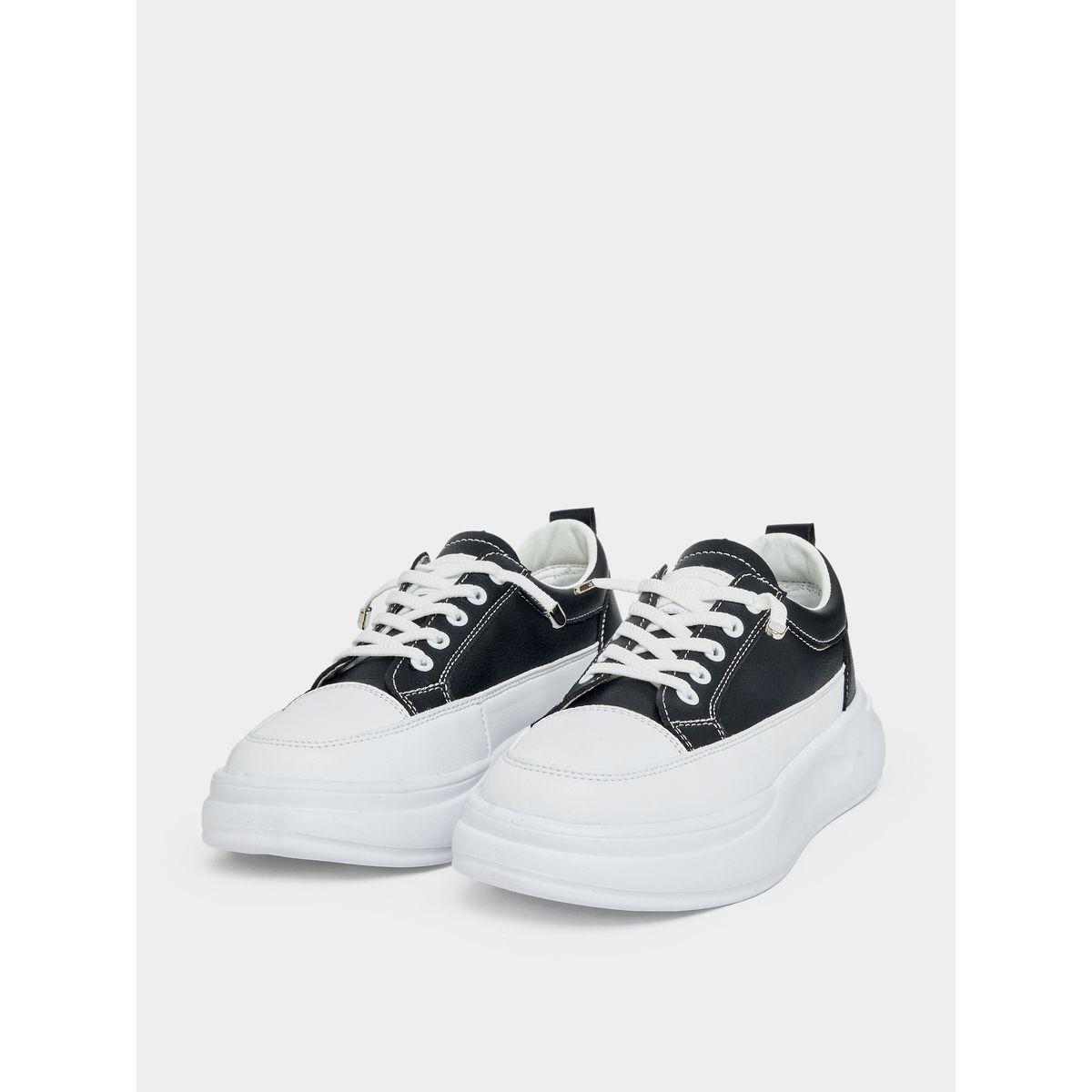 Styli Platform Heel Lace-Up Skater Shoes-women-shoes-sneakers-image-1
