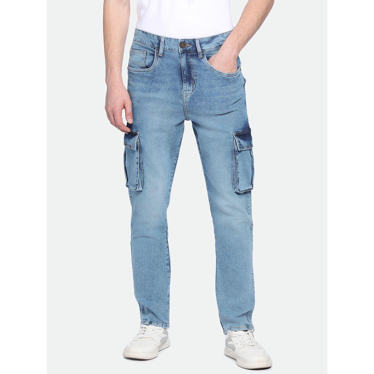 Dennis Lingo X Styli  Slim Fit Cargo Jeans with Belt Loops-men-clothing-bottoms-jeans-image-1