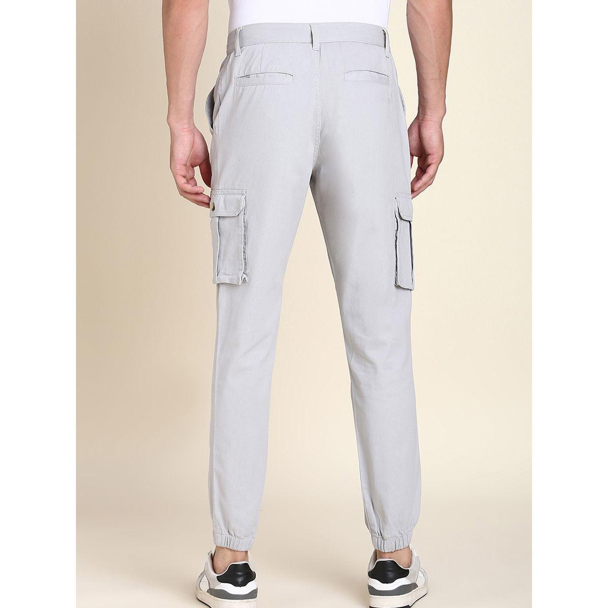 بنطال كاجوال سادة بجيوب كارجو دينيس لينجو × ستايلي-men-clothing-bottoms-trousersandchinos-trousers-image-2