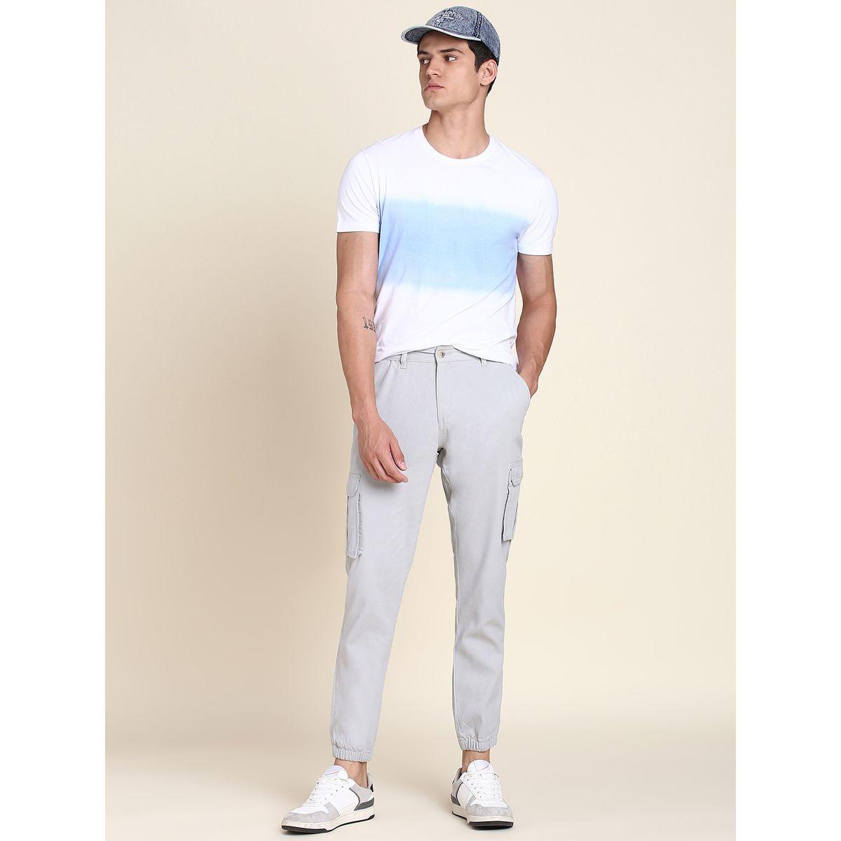 بنطال كاجوال سادة بجيوب كارجو دينيس لينجو × ستايلي-men-clothing-bottoms-trousersandchinos-trousers-image-4